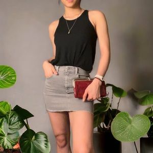 Aritzia Wilfred Free Grey Jean Skirt | Size 2